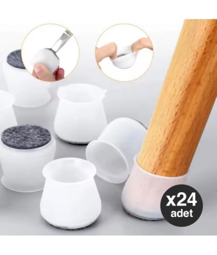 Sandalye ve Masa Ayak Koruyucuları 24'lü