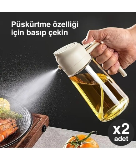 Sprey ve Akıtma Özellikli Yağdanlık 2'li