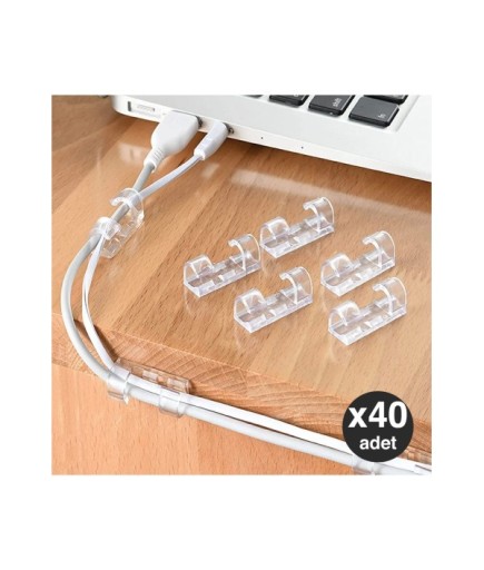Yapışkanlı Kablo Toplayıcıları 40 Adet