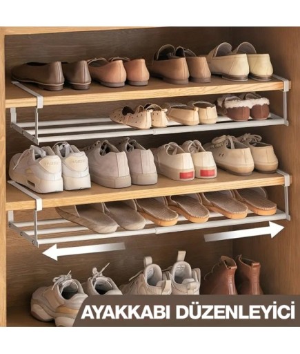 Metal Çok Amaçlı Dolap İçi Organizatör Raflar